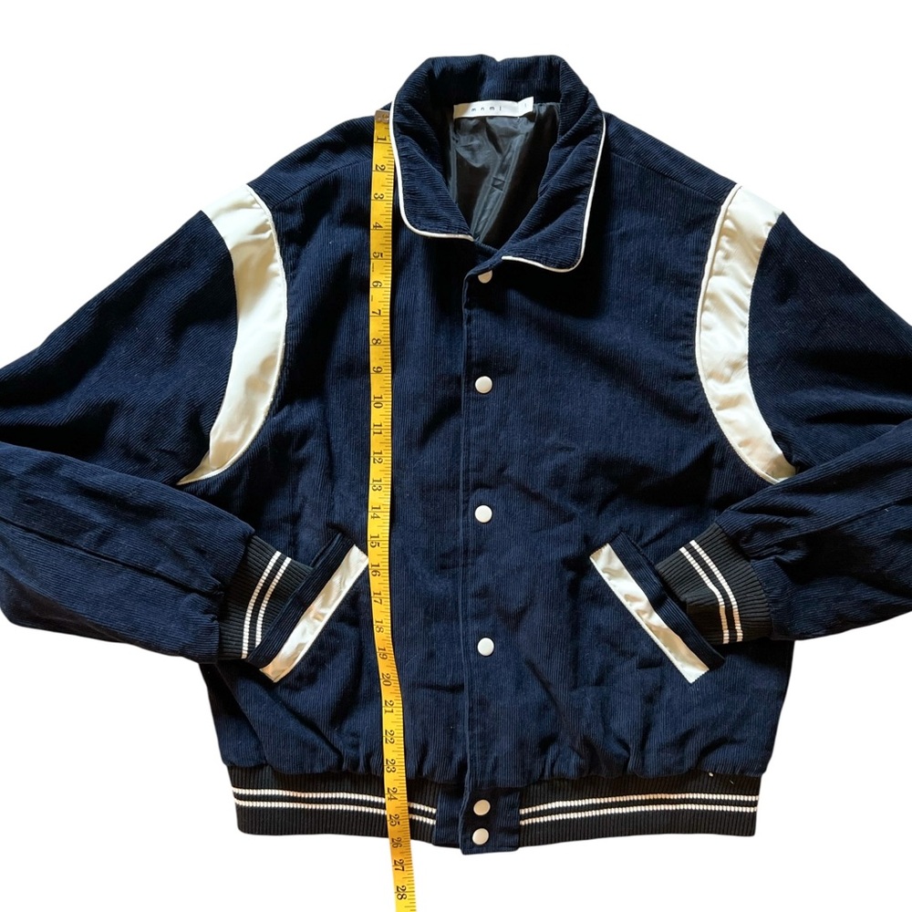 mnml Teddy Corduroy Bomber Varsity Jacket, Size L - Picture 12 of 14